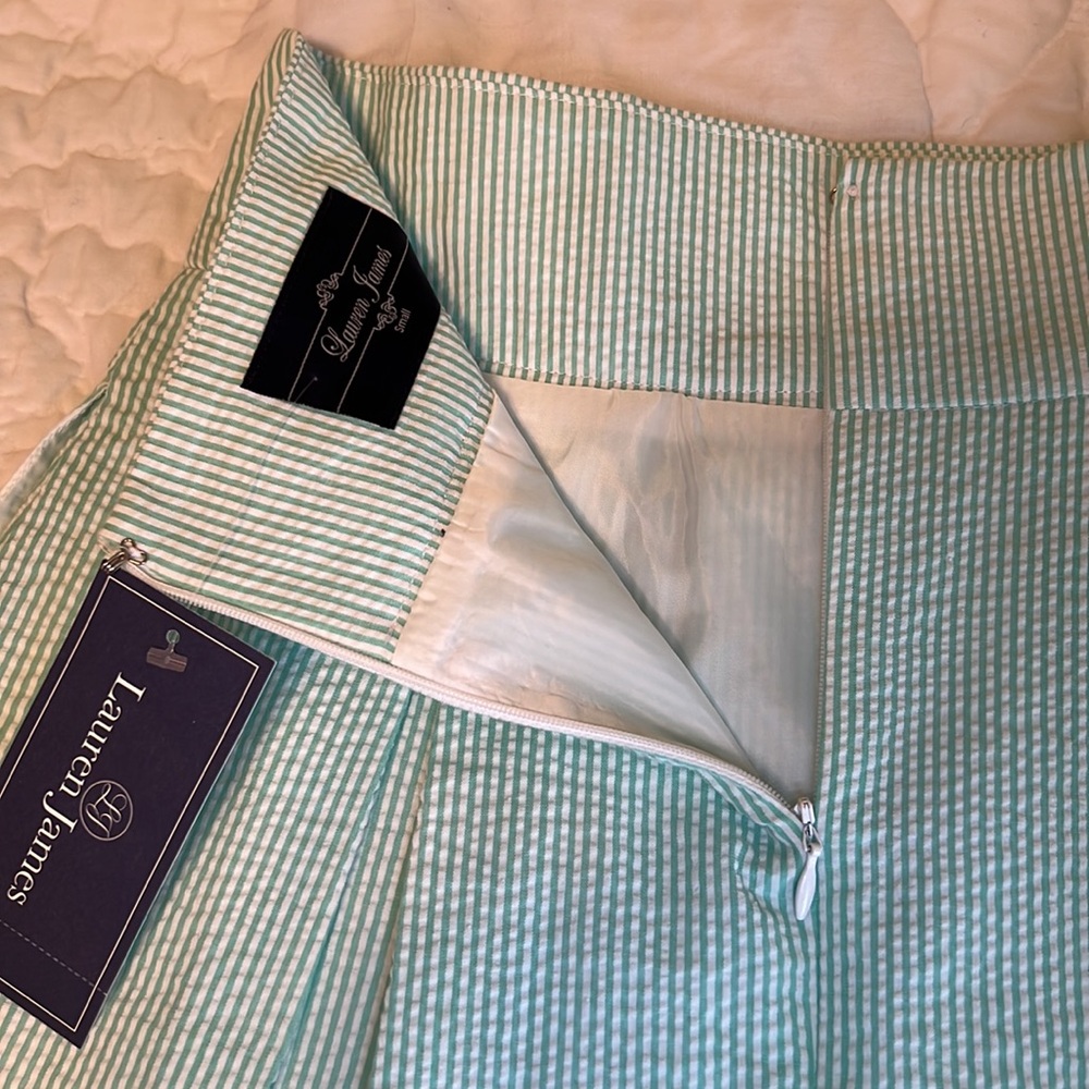 Lauren James Pleated SS Skirt 200 in shade Mint. - Picture 3 of 4